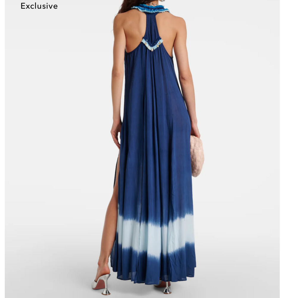 Poupette St Barth Nava floral maxi dress in Blue - Picture 2 of 4